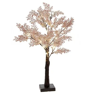 £22.49 • Buy 60cm 29 LED Light Up Frosted Christmas Cherry Twig Tree Xmas Home Decoration