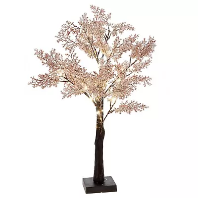 £22.49 • Buy 60cm 29 LED Light Up Frosted Christmas Cherry Twig Tree Xmas Home Decoration