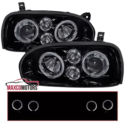 Smoke Projector Headlights Fits 1993-1998 Volkswagen Golf MK3 Lamps Left+Right • $151.49