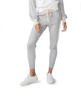 $44 • Buy MONROW Knit Colorblock Sporty  Sweater Joggers In Grey Bone Size S BNWT