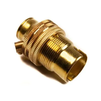 £3.55 • Buy Brass Lamp Holder Small Bayonet Cap SBC (B15d) Bulb Holder 1/2  Screw Thread