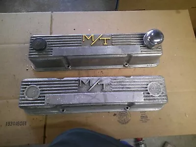 M/T Tall SBC Valve Covers Cast Chevy Mickey Thompson Arca Asa Dirt Late Model • $80