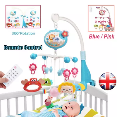 Baby Musical Crib Bed Bell Cot Mobile Stars Dream Light Nusery Lullaby Toys UK • £16.59