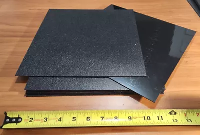 (10) Abs Plastic Sheet Black Textured 1 Side 1/16  X 11.25  X 11.75  Lot Of 10 • $34.99