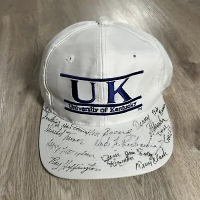 Vintage Kentucky Wildcats Hat Snapback College Autograph White The Game Cap • $25.20