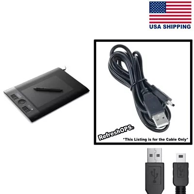 Wacom Intuos 4 Medium PTK-640 Graphic Tablet USB Cable Transfer Cord Replacement • $13.89