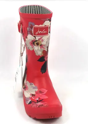 Joules Mid Rain Boots Molly Welly Raspberry Blossom • $31.99