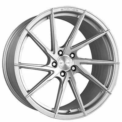 4ea 19  Staggered Stance Wheels SF01 Brush Face Silver Rims (S4) • $1549