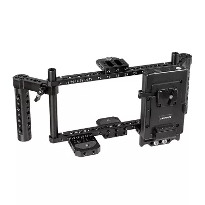 CAMVATE Camera Monitor Cage With Dual Cheese Handle Battery V-lock Mount Plate • $251.90