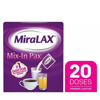MiraLAX Mix-In Laxative Powder，Gentle Constipation Relief，Stool Softener • $24.64