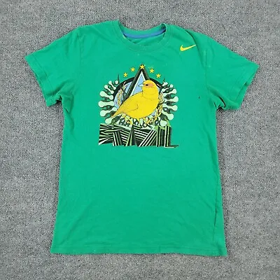 $10.39 • Buy Nike Shirt Men's Large Green Slim Fit Graphic Tee Crew Neck Short Sleeve Brazil
