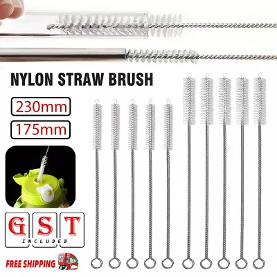 10/20x Nylon Reusable Straw Brush Cleaner Bottle Small Long Cleaning Tube Pipe • $6.09