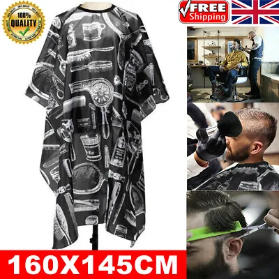 £3.39 • Buy 160*145cm Large Hairdressing Gown Shave Apron Hair Cutting Cape Salon Barber UK
