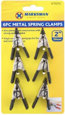 Mini Spring Clamp 2  Metal Micro DIY Bulldog Clips Pack Strong Grip Stall 50mm • £3.98