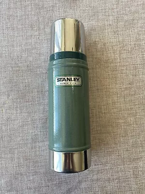 Vintage Aladdin Stanley Green Thermos  Cup SS03 16 Oz Stopper USA • $34.95