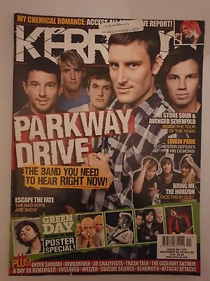 Kerrang Magazine 1337 Parkway Drive Linkin Park My Chemical Romance Enslaved • £6.95