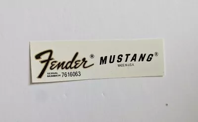 Fender Mustang Decal Waterslide Headstock NEW Non-Metallic • $4.99
