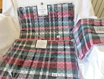 Vera Bradley RIBBONS PLAID Lot Of 4 20.5  Napkins & 4 Placemats 17  By 13  NWT • $42.64