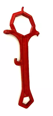 Vintage Red Cast Iron Fire Hydrant Wrench 3  And 1-1/2  - VGC • $35