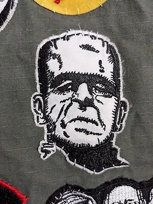 Frankenstein Patch Boris Karloff Classic Monsters Embroidered Iron On 3x2  • $5