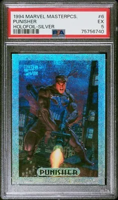 1994 Marvel Masterpieces Silver Holofoil Punisher #6 Of 10 PSA  5 • $8.99