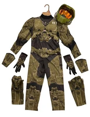 Disguise Halo Master Chief Deluxe Halloween Costume Pretend CosPlay Sz S4-6 NEW • $25.99
