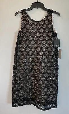 Marina Black Sequin Lace Dress XS NWT Sleeveless • $29.58