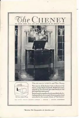 Magazine Ad - 1920 - Cheney Phonographs • $9