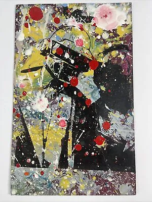 Daft Punk Unique Hand Embellished Mixed Media Art Print Bobby Kareem Hill 2013 • $190