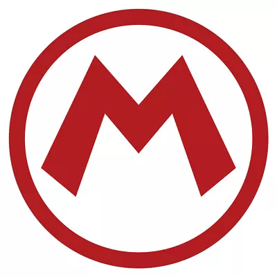 Mario Bros M Logo Sticker - Video Game NES Red Car Truck Vinyl Decal CL1025 • $2.19