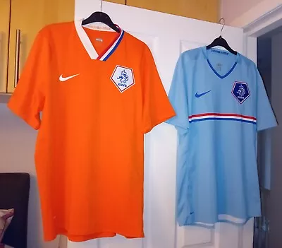 Nike Netherlands Holland KNVB 2008/10 Home & Away Football Shirts Large • £50