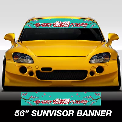 56  Mugen Power Vinyl Decal Sticker For  Windshield Banner Sun-strip Premium JDM • $49.50