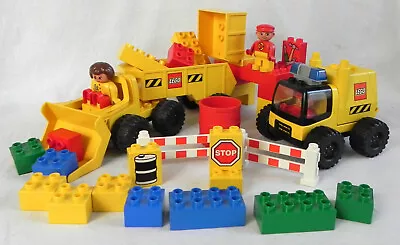 Lego Duplo Set  Big Wheels Road Worker  #2814 Complete W/Subs 35 Pcs 3 Minifig • $35