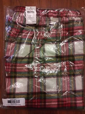 $23.23 • Buy Women Hanna Andersson Pajama Plaid Flannel Red Sleep Pants SZ L NEW $48
