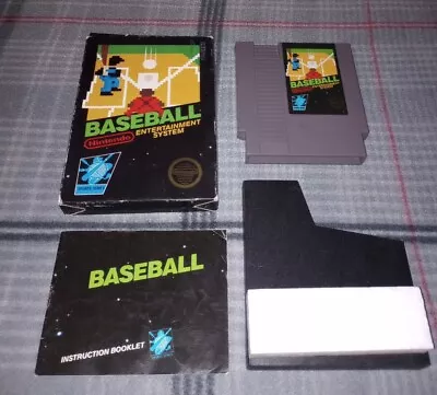 Black Box Baseball Nintendo NES Complete Authentic CIB Hang Tab 5 Screw Tested • $65