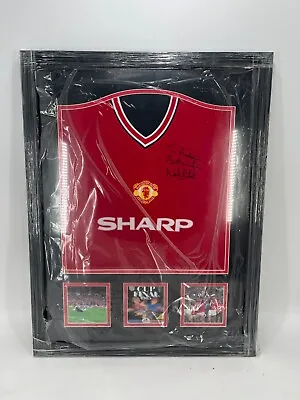 Hand Signed & Framed Norman Whiteside Manchester 1985 United Shirt Man Utd & COA • £120