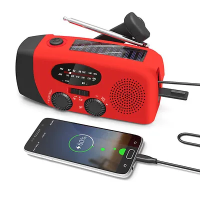 £17.49 • Buy Wind Up Solar Powered & USB Rechargeable Hand Crank FM AM Radio Light Portable