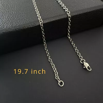 New Pure Titanium Necklace O-Chain Wide 3mm Be Antiallergic Easy To Match 19.7  • $18.03