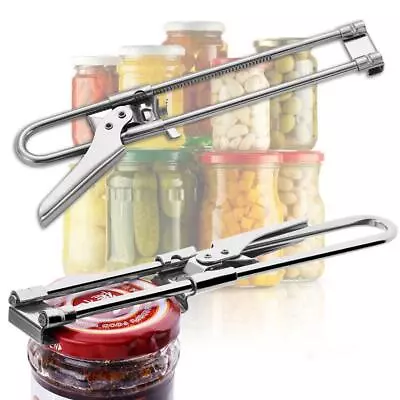 Adjustable Multifunctional Stainless Steel Can Opener Jar Gripper Kitchen H7K5 • $5.34