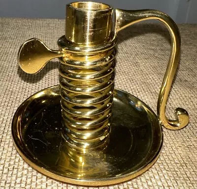 Brass Courting Candle Holder Adjust Height Spiral • $12.50