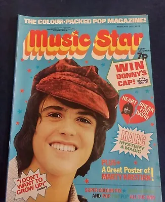 Rare MUSIC STAR Magazine 24 FEBRUARY 1973 Osmonds Sweet New Seekers Marc Bolan • £15