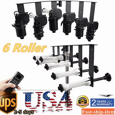 Motorized 6-Roller Backdrop Support System Wall Mount Photo Video W/ Remote • $319