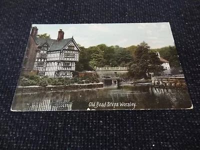 Old Road Steps Worsley Postcard Salford Manchester - 79325 • £1.50