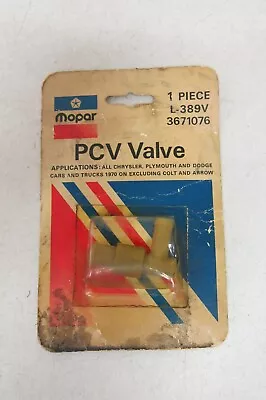 Vintage Mopar 3671076 PCV Valve L-389V For 1970-1986 Mopar Products • $8.49