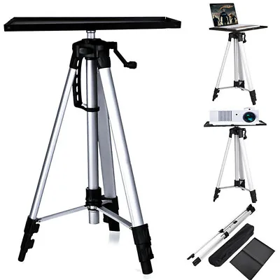 52-140cm Height Projector Tripod Stand Aluminium Adjustable For Laptop With Tray • £26.95