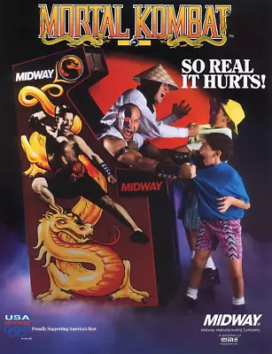 Mortal Kombat Midway Arcade Glossy Promo Ad Poster Unframed A0515 • $14.98