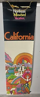 Original Vintage Northeast Airline Travel Poster California Disneyland • $150