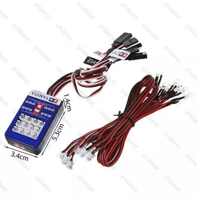 12 LED Light Steering System Lighting Kit For TAMIYA TT-01 SCX10 CC01 RC Car~ • £11.99