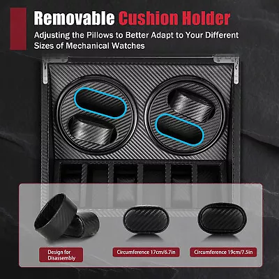 4&6 Watch Winder Automatic Rotation Watch Storage Carbon Fiber Display Box Gift  • $67.45