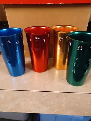 Vintage 4 Anodized Aluminum Tumblers Alpine Brand • $12